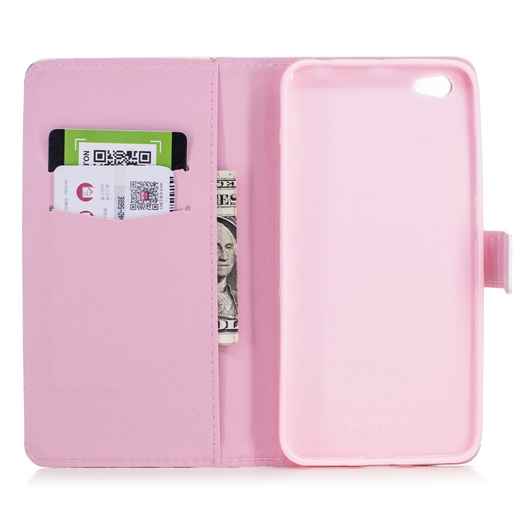Embossed Pattern PU Leather Wallet Phone Casing for Xiaomi Redmi Note 5A / Redmi Y1 Lite (India) - Pretty Butterflies and Flowers-6