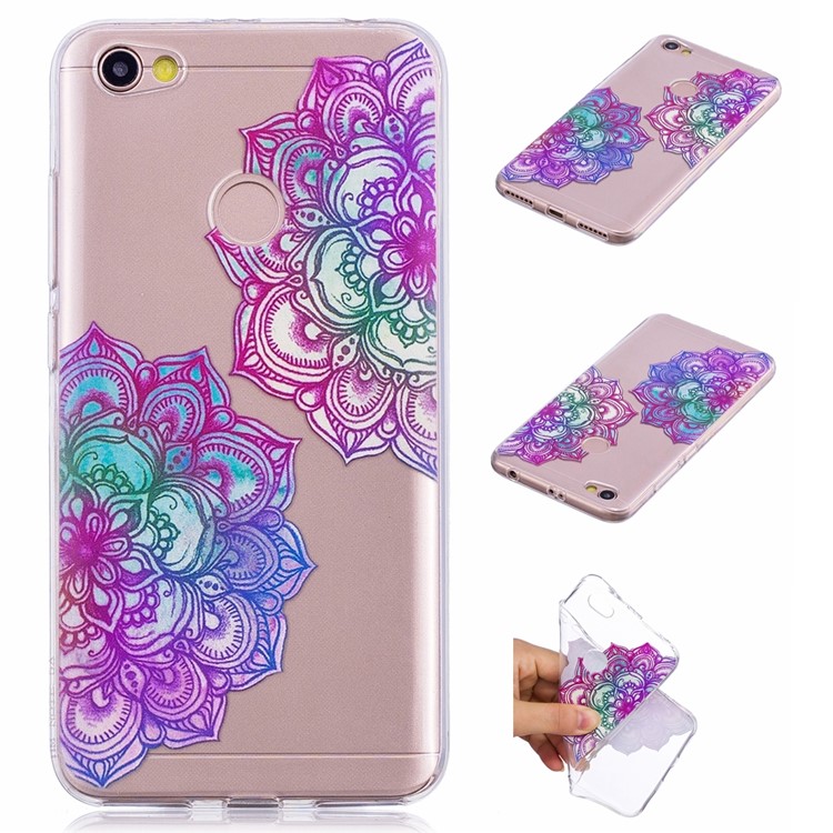 Embossment Modelado TPU Tampa Da Caixa Do Telefone Móvel Para Xiaomi Redmi Note 5A Prime / Redmi Y1 - Mandala-1