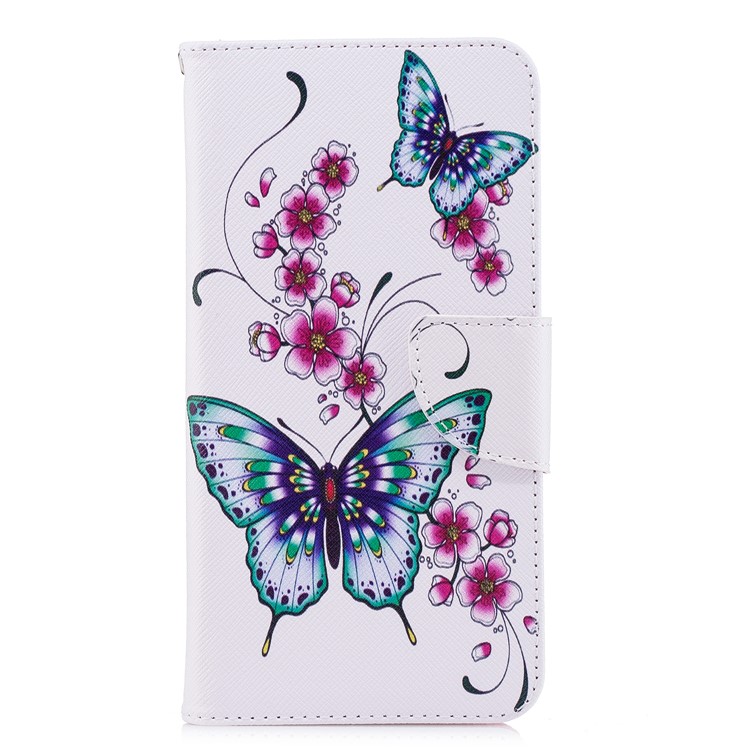 Pattern Printing Wallet Leather Case with Stand for Xiaomi Redmi Note 4 (MediaTek)/Redmi Note 4 (Snapdragon) - Butterflies and Flowers-2