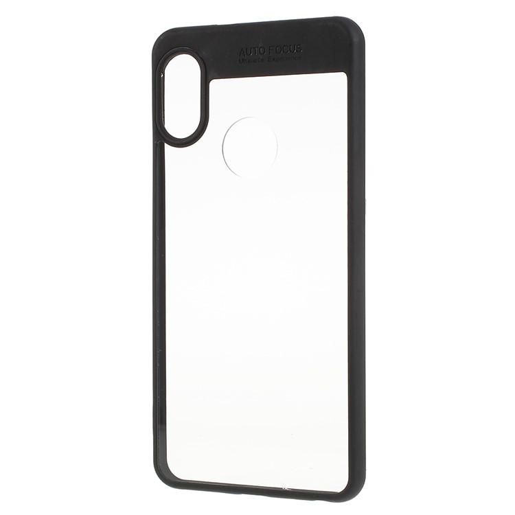 Silicone Frame + Transparent Acrylic Combo Mobile Shell for Xiaomi Redmi Note 5 Pro (Dual Camera) / Redmi Note 5 (China) / Mi 6X - Black-1