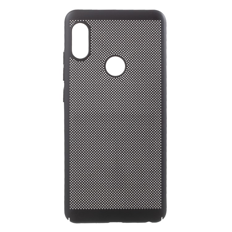 Rubberized Hollow Mesh Heat Dissipation PC Case for Xiaomi Redmi Note 5 Pro (Dual Camera) / Redmi Note 5 (China) / Mi 6x - Black-1