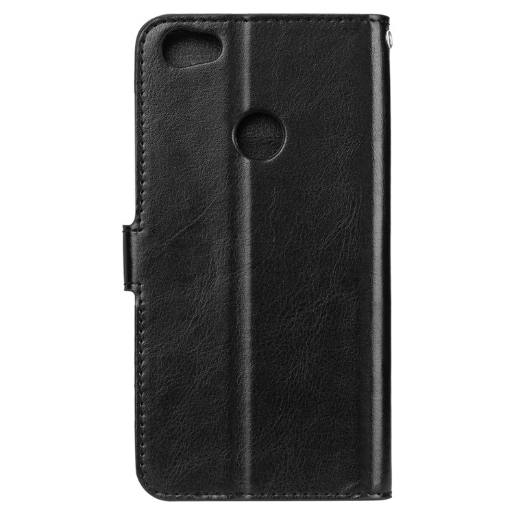 Crazy Horse Texture Wallet Stand Leather Case for Xiaomi Redmi Note 5A Prime / Redmi Y1 (India) - Black-3