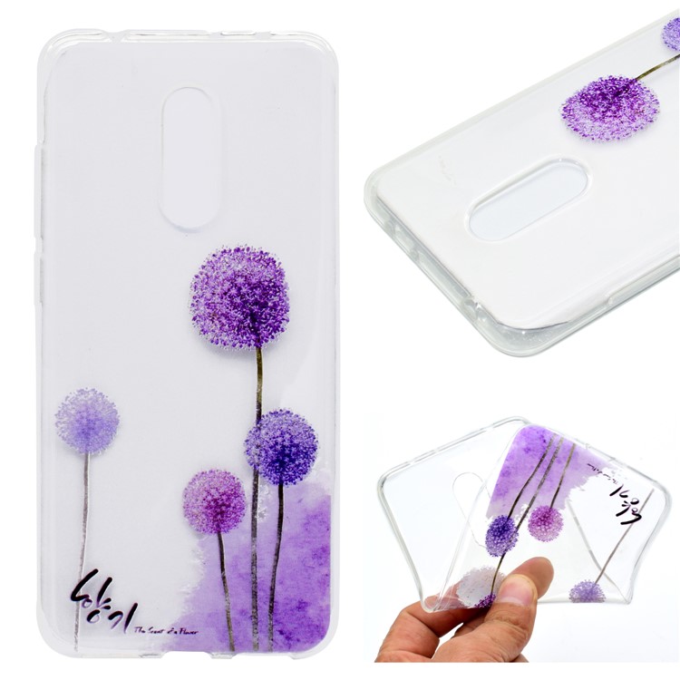 Tampa Modelada Do Telefone Móvel De TPU Para A Nota 5 Do Xmiomi Redmi (câmera Traseira 12MP) / Redmi 5 Mais - Padrão De Dente De Leão-1