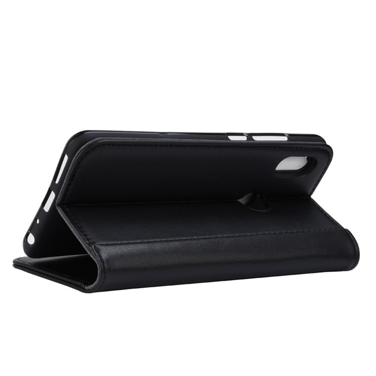 Genuine Split Leather Wallet Stand Case for Xiaomi Redmi Note 5 Pro (Dual Camera) / Redmi Note 5 (China) - Black-6