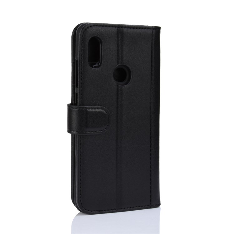 Genuine Split Leather Wallet Stand Case for Xiaomi Redmi Note 5 Pro (Dual Camera) / Redmi Note 5 (China) - Black-7