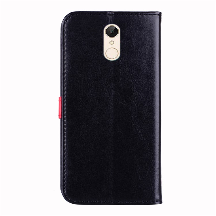 Flash Powder Pretty Girl's Back Leather Stand Wallet Case for Xiaomi Redmi Note 5 (12MP Rear Camera) / Redmi 5 Plus (China) - Black-3