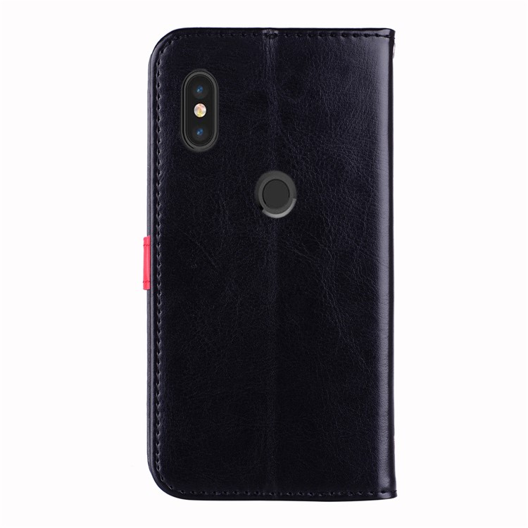 Flash Powder Pretty Girl's Back Leather Wallet Case for Xiaomi Redmi Note 5 Pro (Dual Camera) / Redmi Note 5 (China) / Mi 6x - Black-3