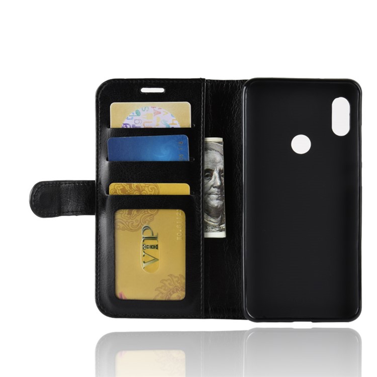 Crazy Horse Grain Wallet Stand Leather Casing for Xiaomi Redmi Note 5 Pro (Dual Camera) / Redmi Note 5 (China) - Black-9