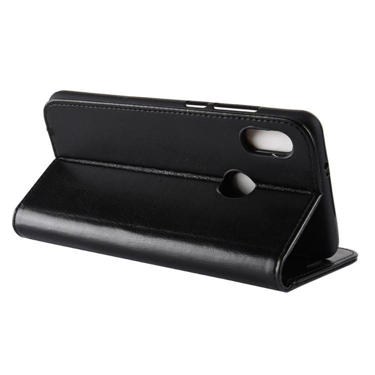 Crazy Horse Grain Wallet Stand Leather Casing for Xiaomi Redmi Note 5 Pro (Dual Camera) / Redmi Note 5 (China) - Black-13