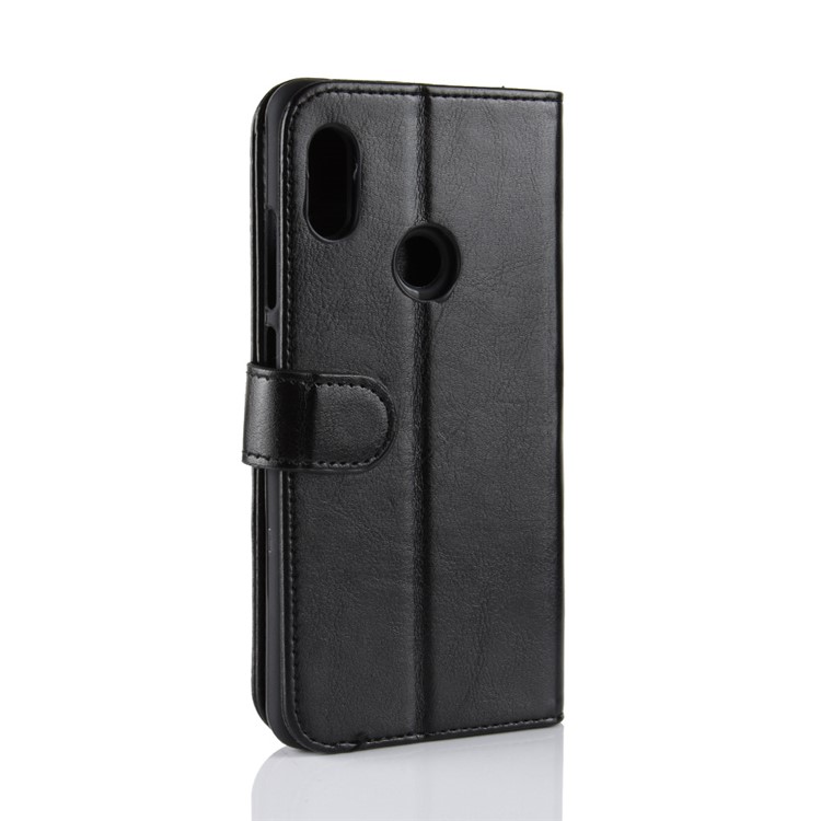 Crazy Horse Grain Wallet Stand Leather Casing for Xiaomi Redmi Note 5 Pro (Dual Camera) / Redmi Note 5 (China) - Black-15