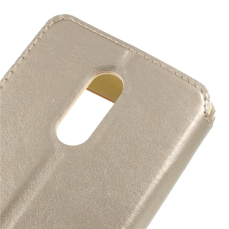 ROAR KOREA View Window Noble Leather Flip Stand Case for Xiaomi Redmi 5 - Gold-8