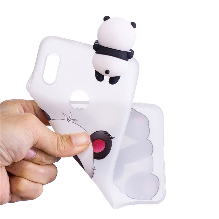 3D Cute Doll Patterned TPU Shell for Xiaomi Mi A2 / Mi 6X - Adorable Panda-2
