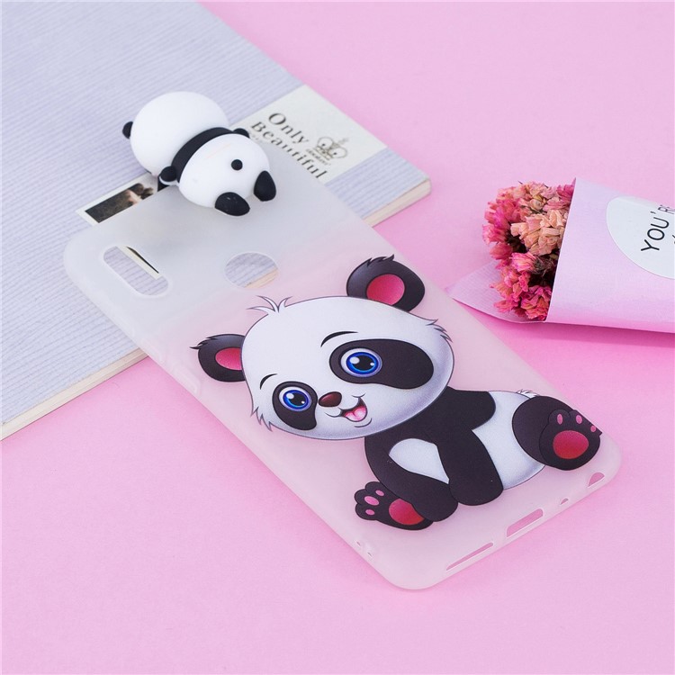 3D Cute Doll Patterned TPU Shell for Xiaomi Mi A2 / Mi 6X - Adorable Panda-8