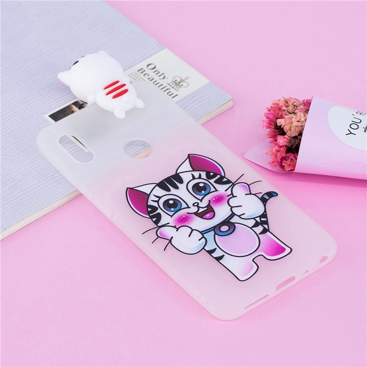 3D Cute Doll Pattern Printing TPU Back Case for Xiaomi Mi A2 / Mi 6X - Tiger-8