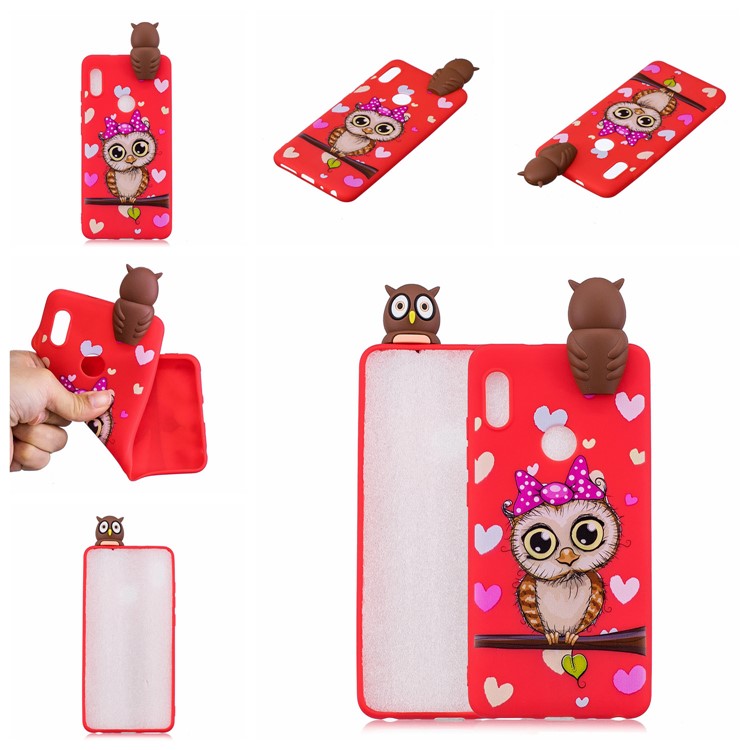 3D Cute Doll Patterned TPU Phone Cover for Xiaomi Mi A2 / Mi 6X - Female Owl-7