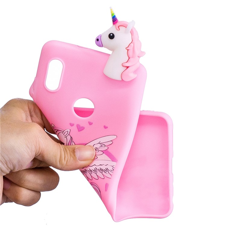 3D Cute Doll Patterned TPU Mobile Cover for Xiaomi Mi A2 / Mi 6X - Unicorn-2