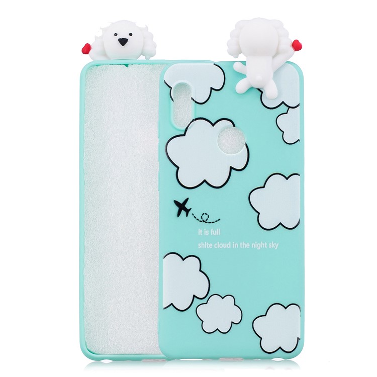 3D Cute Doll Pattern Printing TPU Mobile Casing for Xiaomi Mi A2 / Mi 6X - Cloud Pattern-1