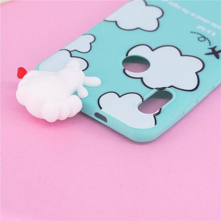 3D Cute Doll Pattern Printing TPU Mobile Casing for Xiaomi Mi A2 / Mi 6X - Cloud Pattern-12