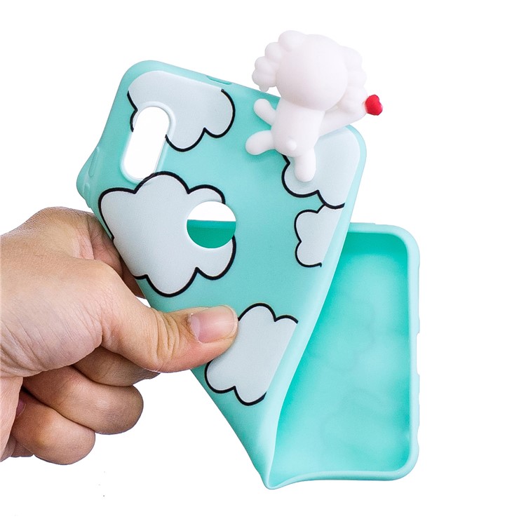 3D Cute Doll Pattern Printing TPU Mobile Casing for Xiaomi Mi A2 / Mi 6X - Cloud Pattern-2