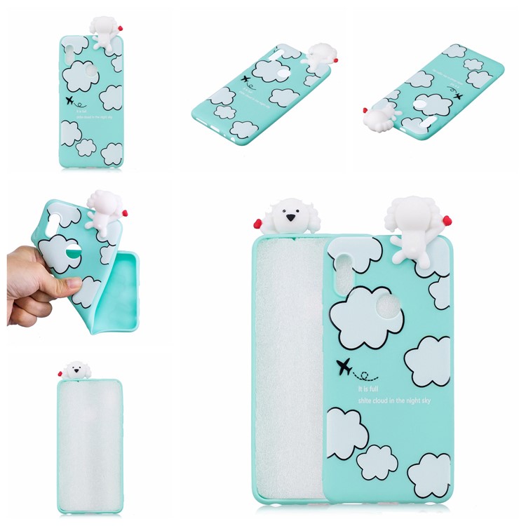 3D Cute Doll Pattern Printing TPU Mobile Casing for Xiaomi Mi A2 / Mi 6X - Cloud Pattern-7