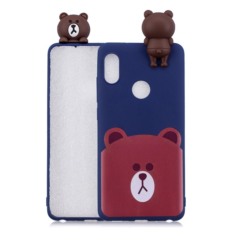3D Cute Doll Pattern Printing TPU Mobile Shell for Xiaomi Mi A2 / Mi 6X - Bear-1