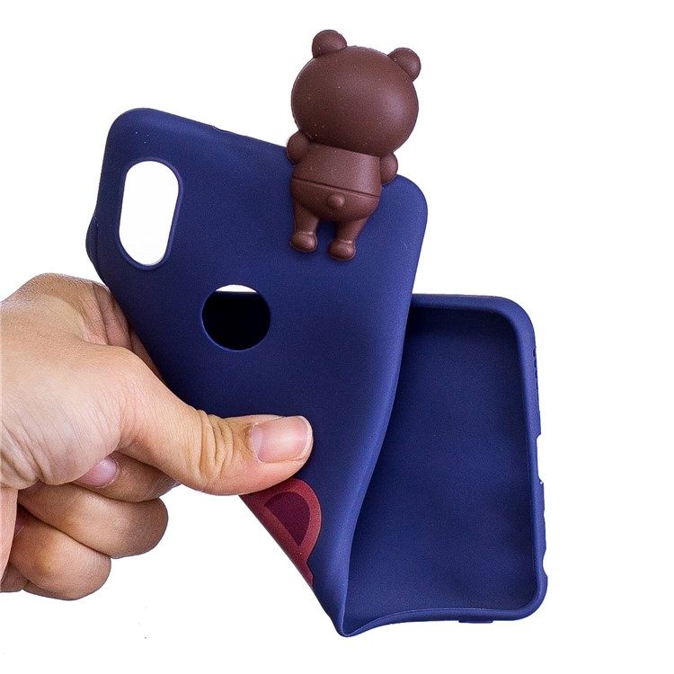 3D Cute Doll Pattern Printing TPU Mobile Shell for Xiaomi Mi A2 / Mi 6X - Bear-2