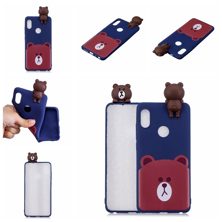 3D Cute Doll Pattern Printing TPU Mobile Shell for Xiaomi Mi A2 / Mi 6X - Bear-7
