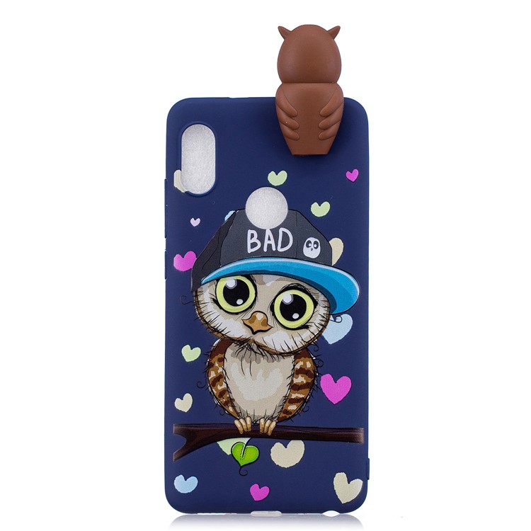 3D Cute Doll Patterned TPU Back Cover Case for Xiaomi Mi A2 / Mi 6X - Male Owl-5