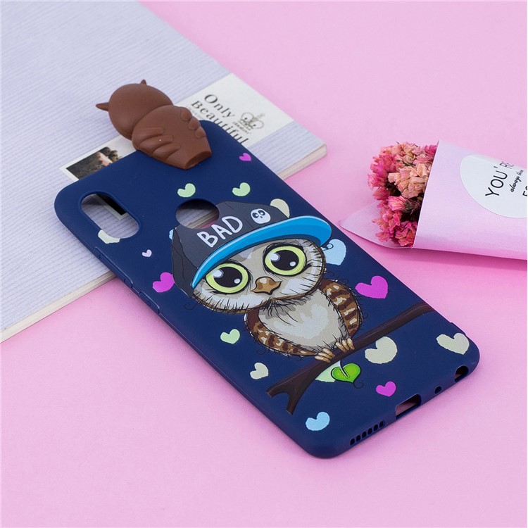 3D Cute Doll Patterned TPU Back Cover Case for Xiaomi Mi A2 / Mi 6X - Male Owl-8