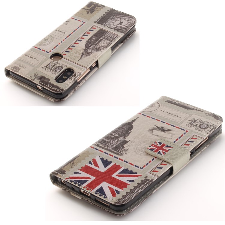 Pattern Printing Wallet Stand PU Leather Cover for Xiaomi Redmi Note 5 Pro (Dual Camera) / Redmi Note 5 (China) / Mi 6X - UK Flag-4