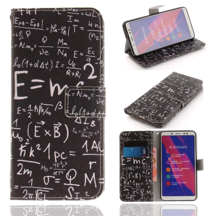 Pattern Printing Wallet Stand PU Leather Folio Case for Xiaomi Redmi Note 5 Pro (Dual Camera) / Redmi Note 5 (China) - Formula-1
