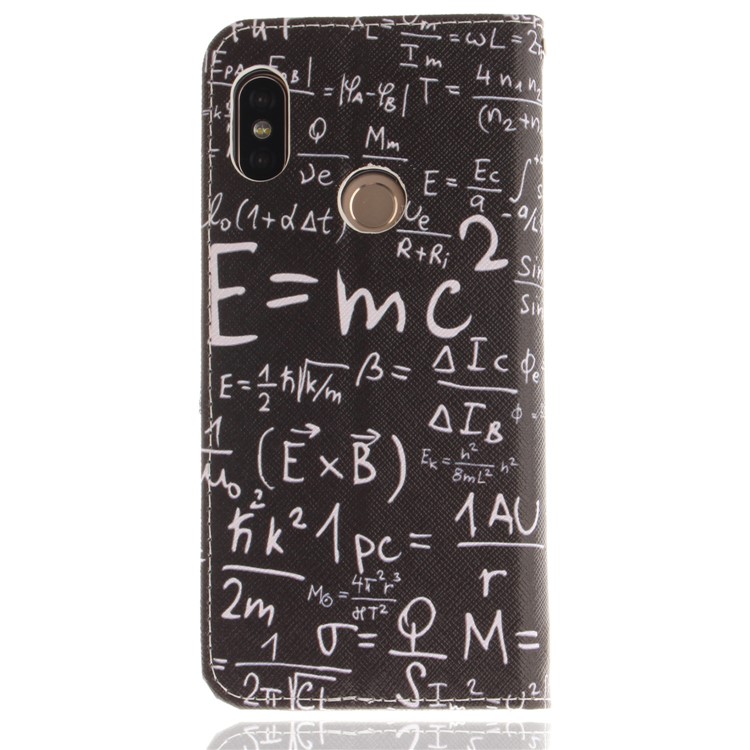 Pattern Printing Wallet Stand PU Leather Folio Case for Xiaomi Redmi Note 5 Pro (Dual Camera) / Redmi Note 5 (China) - Formula-2