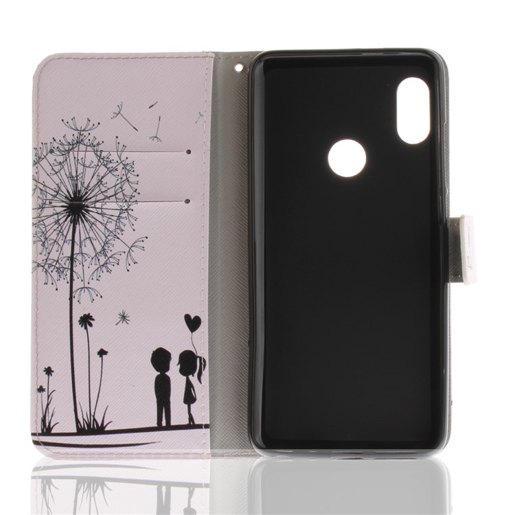 Patterned PU Leather Cover with Stand for Xiaomi Redmi Note 5 Pro (Dual Camera) / Redmi Note 5 (China) - Dandelion and Lover-8