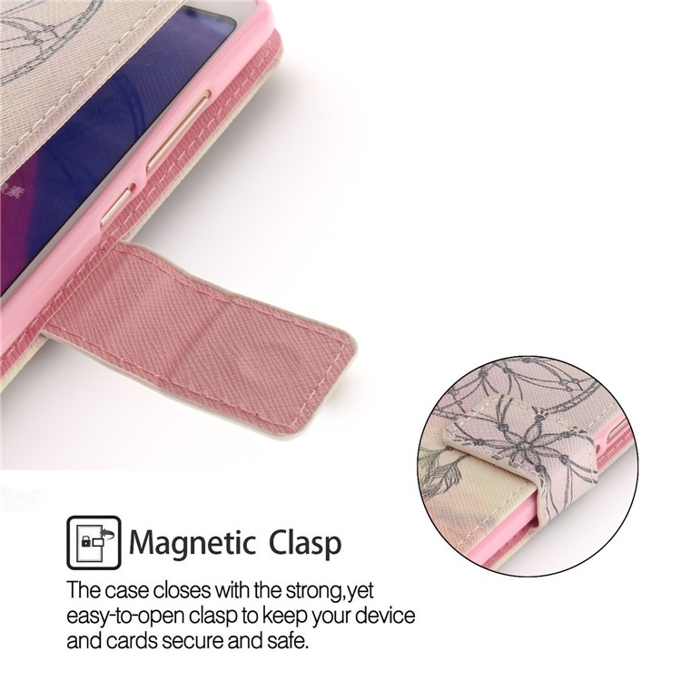 Patterned Wallet Stand PU Leather Magnetic Cover for Xiaomi Redmi Note 5 Pro (Dual Camera) / Redmi Note 5 (China) - Feather Dream Catcher-6