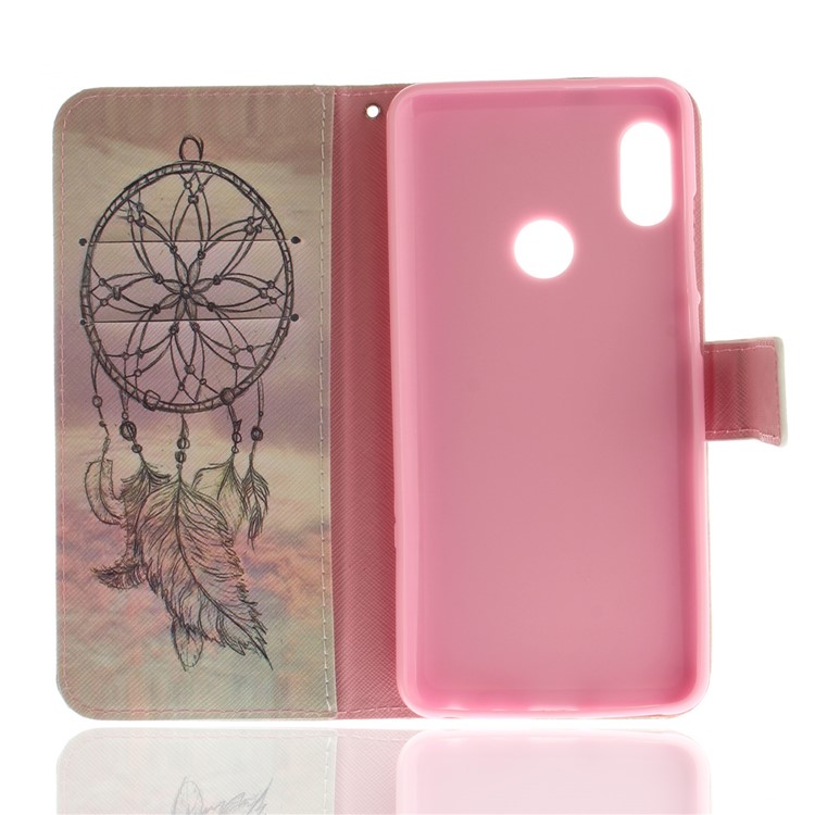 Patterned Wallet Stand PU Leather Magnetic Cover for Xiaomi Redmi Note 5 Pro (Dual Camera) / Redmi Note 5 (China) - Feather Dream Catcher-8
