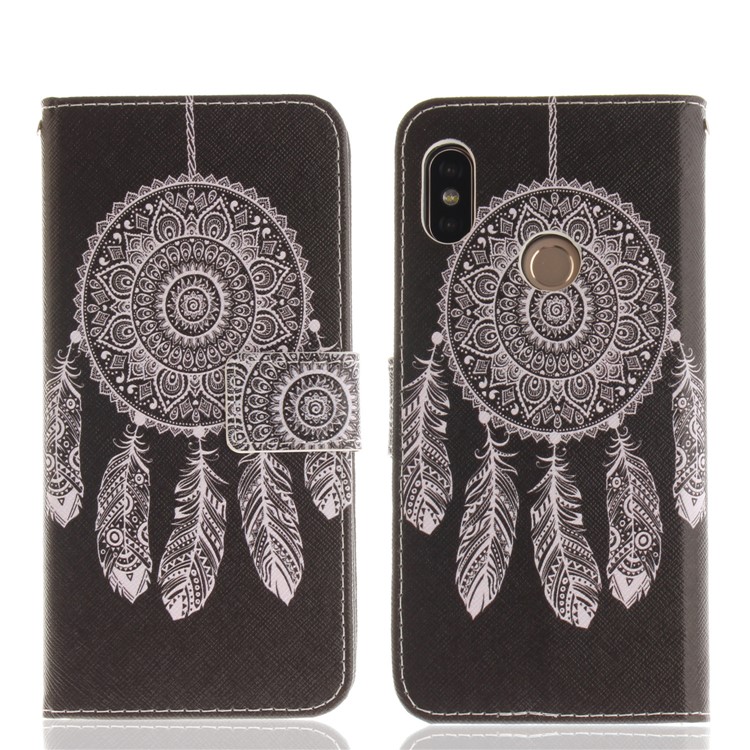 Pattern Printing Leather Wallet Stand Casing for Xiaomi Redmi Note 5 Pro (Dual Camera) / Redmi Note 5 (China) - Dream Catcher-3
