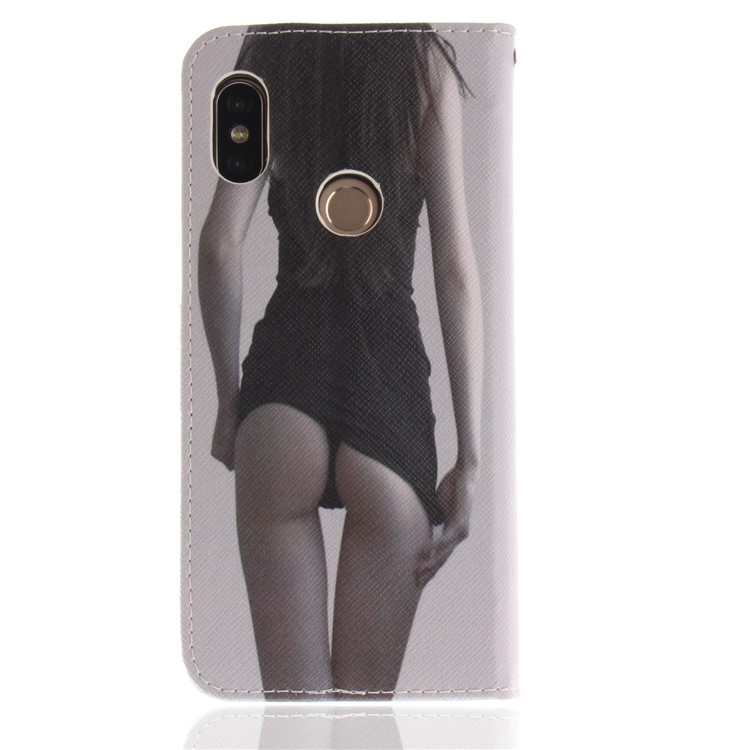 Pattern Printing Wallet Stand PU Leather Cover for Xiaomi Redmi Note 5 Pro (Dual Camera) / Redmi Note 5 (China) - Hot Girl-2