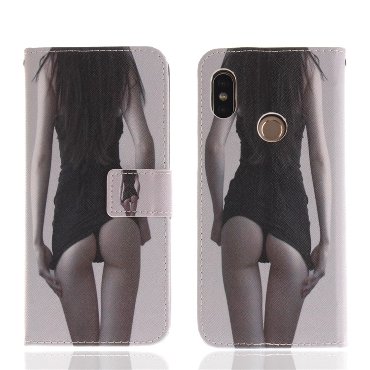 Pattern Printing Wallet Stand PU Leather Cover for Xiaomi Redmi Note 5 Pro (Dual Camera) / Redmi Note 5 (China) - Hot Girl-3