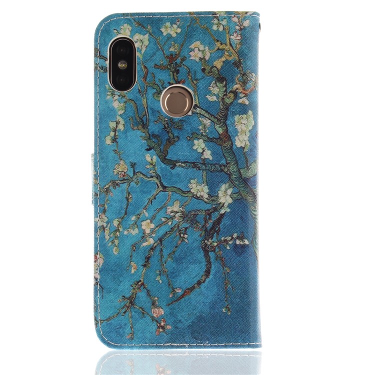 Pattern Printing PU Leather Wallet Stand Folio Phone Case for Xiaomi Redmi Note 5 Pro (Dual Camera) / Redmi Note 5 (China) - Wintersweet-2