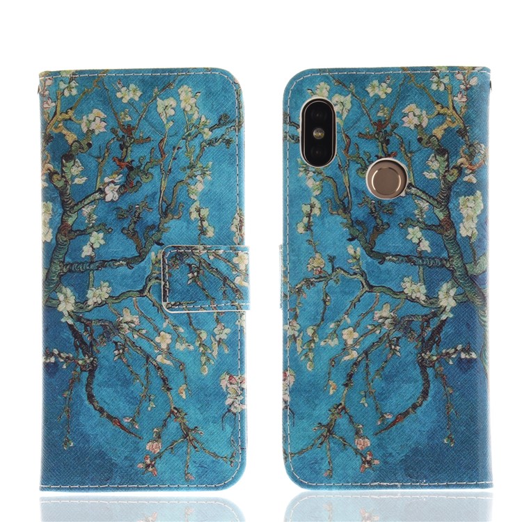 Pattern Printing PU Leather Wallet Stand Folio Phone Case for Xiaomi Redmi Note 5 Pro (Dual Camera) / Redmi Note 5 (China) - Wintersweet-3