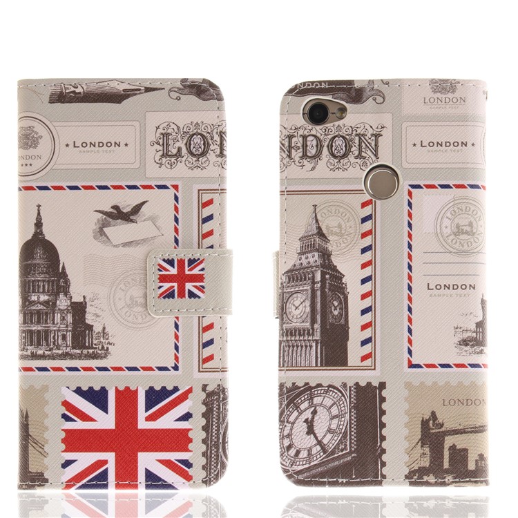 Pattern Printing Leather Stand Wallet Protective Casing with Card Slots for Xiaomi Redmi Note 5A Prime / Redmi Y1 (India) - UK Flag-3