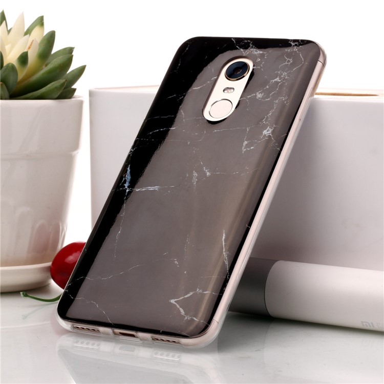 Marble Pattern IMD TPU Case for Xiaomi Redmi Note 5 (12MP Rear Camera) / Redmi 5 Plus (China) - Black-1