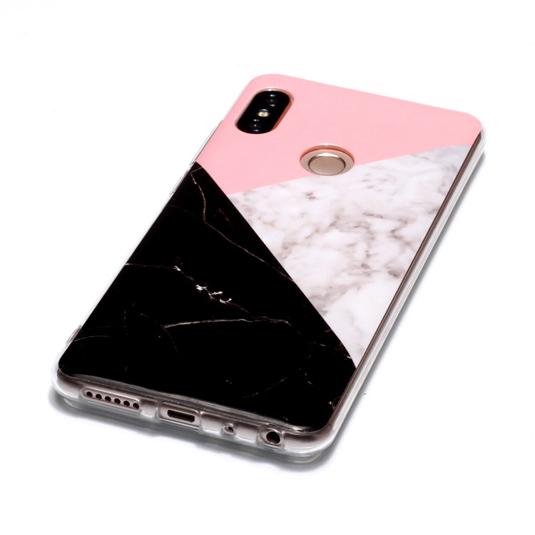 Marble Pattern IMD TPU Case for Xiaomi Redmi Note 5 Pro (Dual Camera) / Redmi Note 5 (China) - Pink / White / Black-4