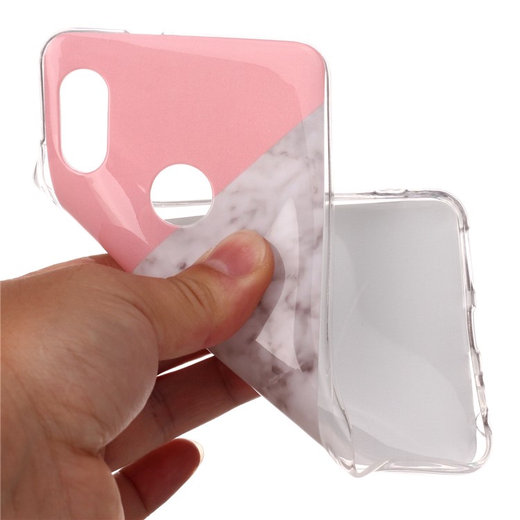 Marble Pattern IMD TPU Case for Xiaomi Redmi Note 5 Pro (Dual Camera) / Redmi Note 5 (China) - Pink / White / Black-5