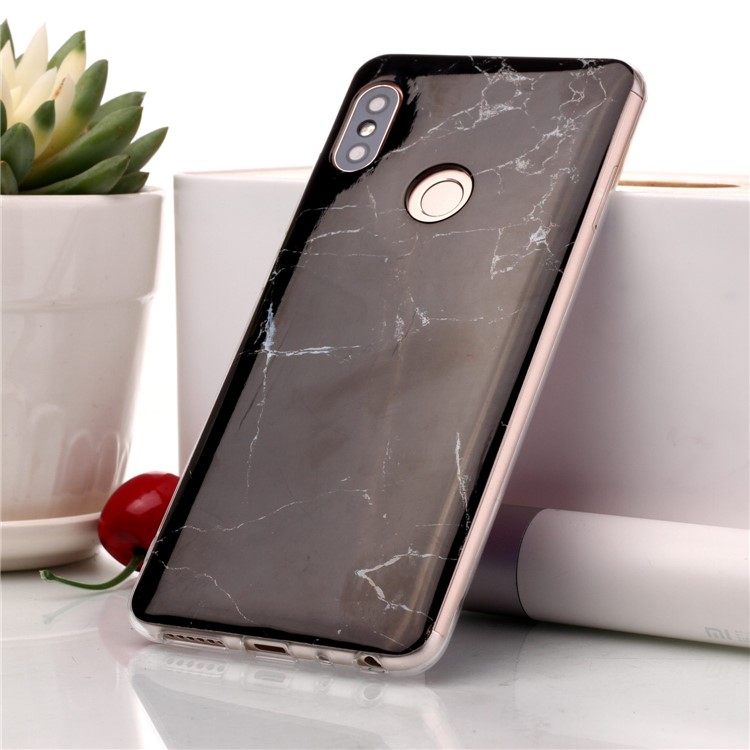 Marble Pattern IMD TPU Cover for Xiaomi Redmi Note 5 Pro (Dual Camera) / Redmi Note 5 (China) - Black-1