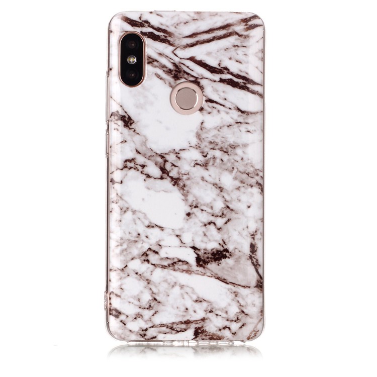 Marble Pattern IMD TPU Shell for Xiaomi Redmi Note 5 Pro (Dual Camera) / Redmi Note 5 (China) - White / Black-2