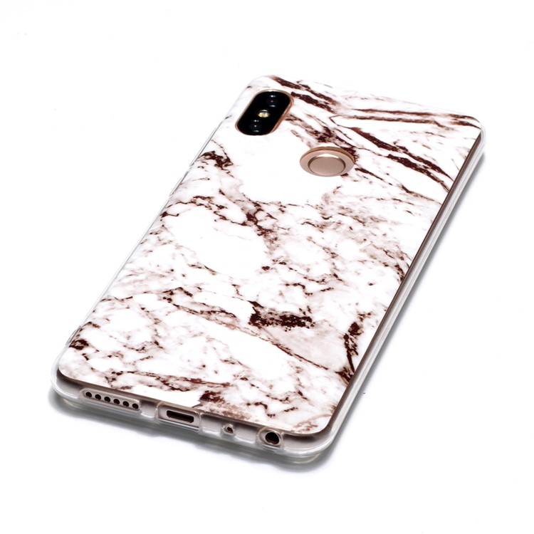 Marble Pattern IMD TPU Shell for Xiaomi Redmi Note 5 Pro (Dual Camera) / Redmi Note 5 (China) - White / Black-3