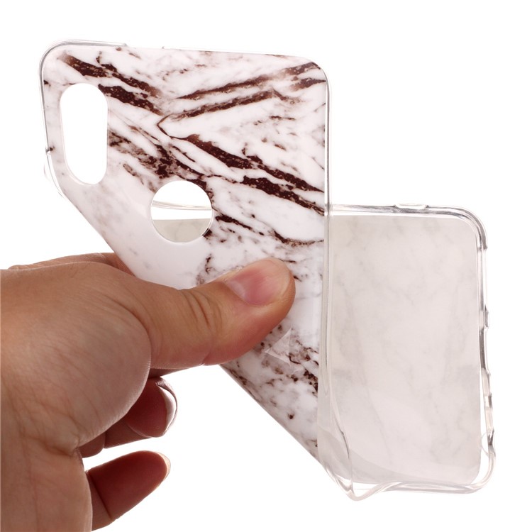 Marble Pattern IMD TPU Shell for Xiaomi Redmi Note 5 Pro (Dual Camera) / Redmi Note 5 (China) - White / Black-4