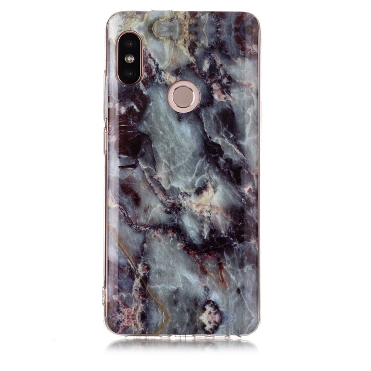 Marble Pattern IMD TPU Cell Phone Case for Xiaomi Redmi Note 5 Pro (Dual Camera) / Redmi Note 5 (China) - Black Blue-2
