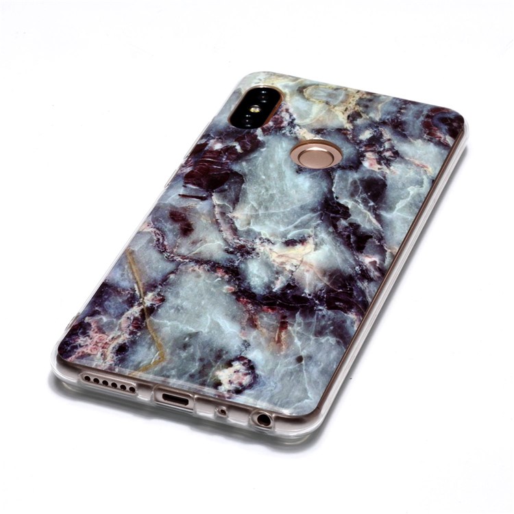 Marble Pattern IMD TPU Cell Phone Case for Xiaomi Redmi Note 5 Pro (Dual Camera) / Redmi Note 5 (China) - Black Blue-3